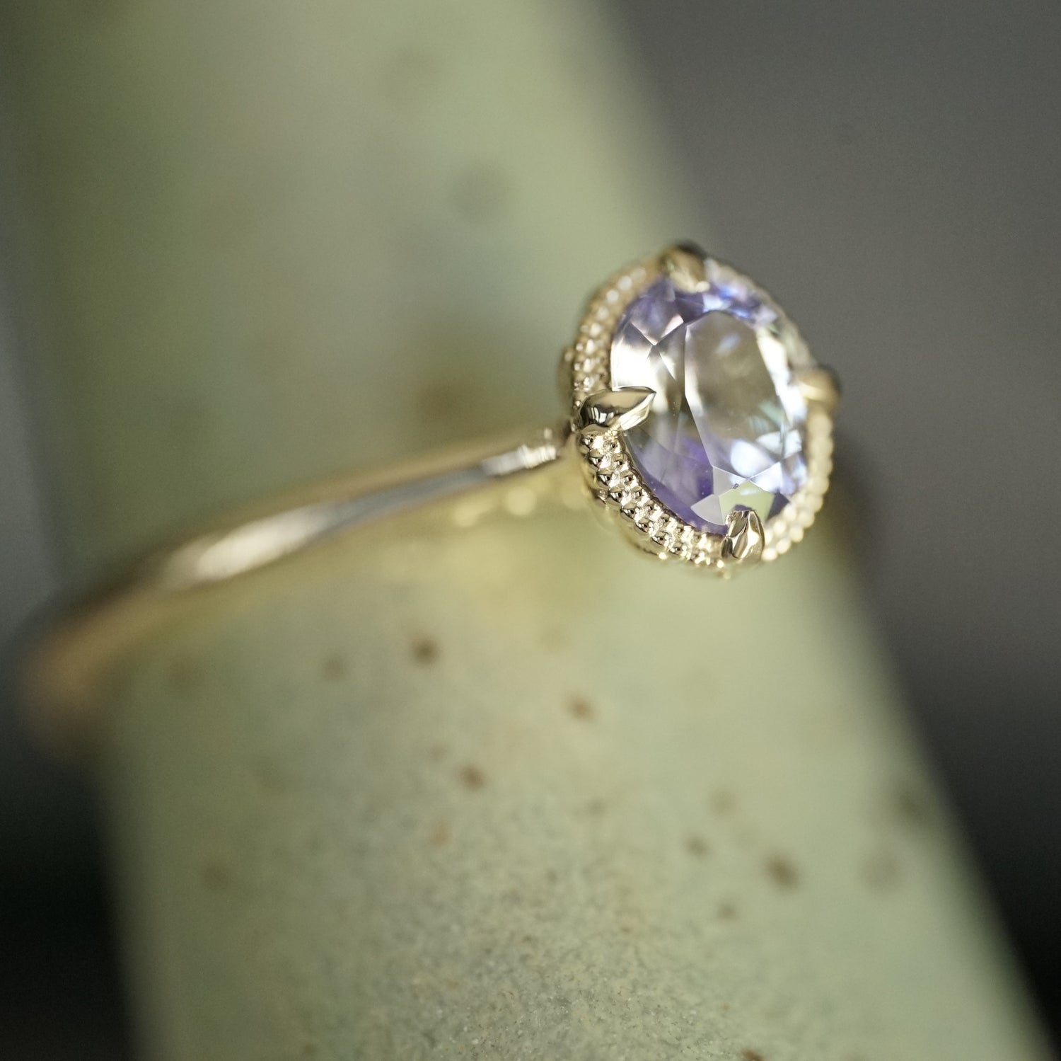 Bi-Color Tanzanite and Diamond Ring