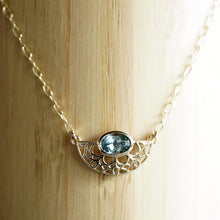 Load image into Gallery viewer, 14K Yellow Gold &amp; Seafoam Sapphire Pendant
