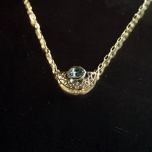 Load image into Gallery viewer, 14K Yellow Gold &amp; Seafoam Sapphire Pendant
