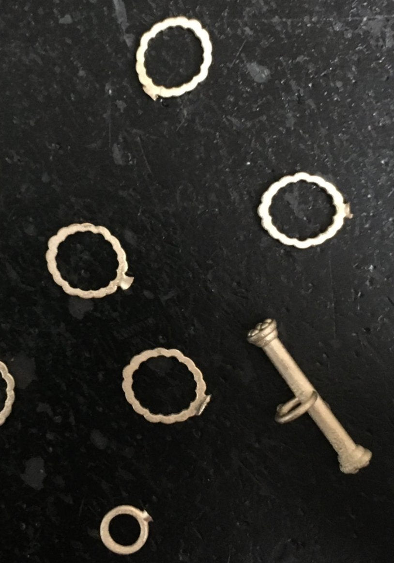 freshly cast links and toggle for the new bracelet design