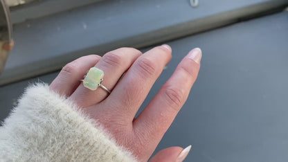 2.26 EC Opal is show in a temporary ring mounting in diffused winter sunlight