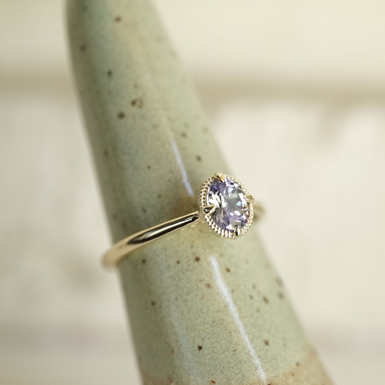 Bi-Color Tanzanite and Diamond Ring