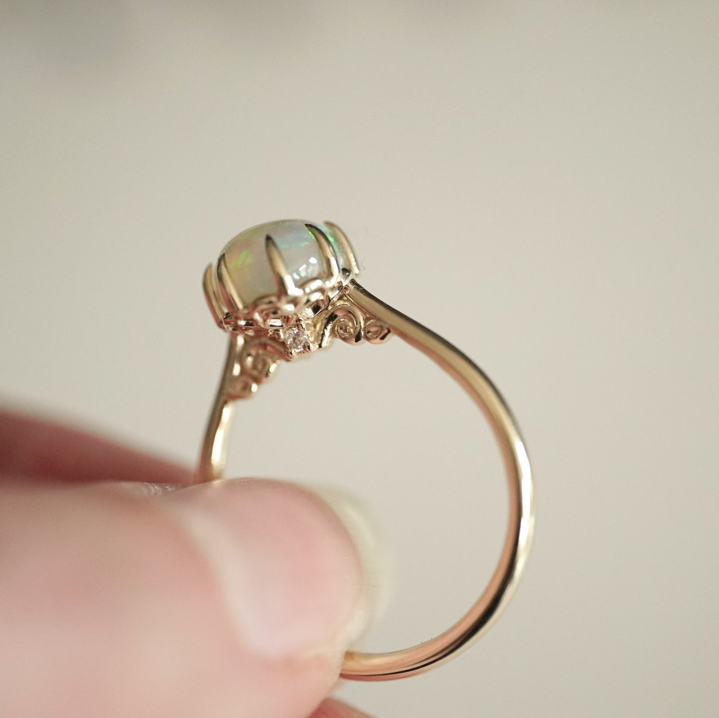 14K Yellow Gold and Opal Ring